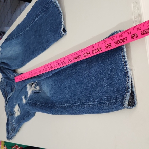 Hollister Jeans Mens Size 28 X 30 Classic Straight Distressed Distroyed Frayed - Picture 13 of 15